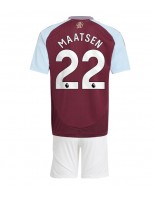 Aston Villa Ian Maatsen #22 Hjemmedraktsett Barn 2024-25 Korte ermer (+ bukser)